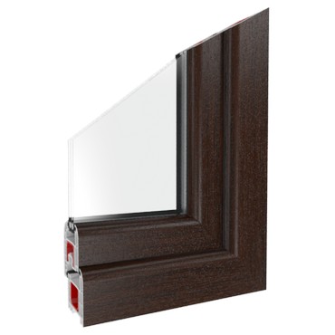 Fensterprofil Iglo 5 Classic Eiche Dunkel